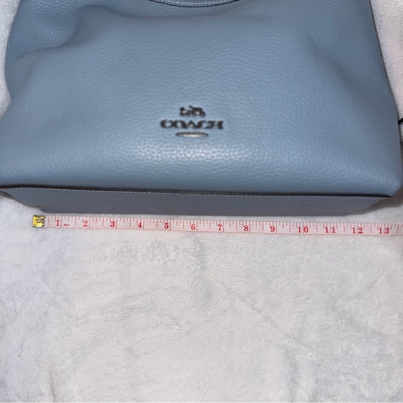 Coach Slate Blue Leather Shoulder Bag - Picture 11 of 13